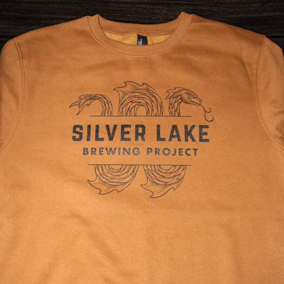 Silver Lake Brewing Project Bronzy Crew Neck Sweatshirt, Black Imprint