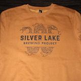 Silver Lake Brewing Project Bronzy Crew Neck Sweatshirt, Black Imprint