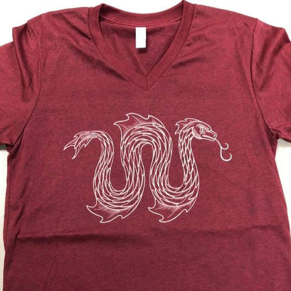 Silver Lake Brewing Project Maroon V-neck Tshirt